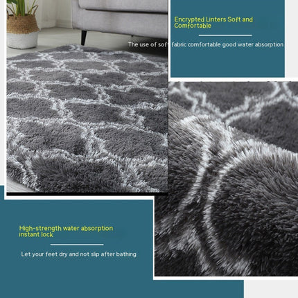 Rectangle Carpet Super Soft Shaggy Pile Kids Bedroom Area Rugs Geometric Rectangle Rugs - Living Room Home Decoration
