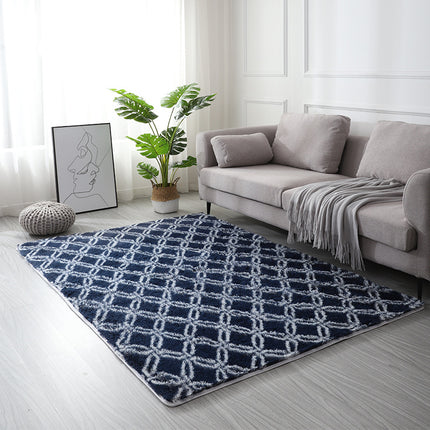 Rectangle Carpet Super Soft Shaggy Pile Kids Bedroom Rugs Anti-slip Geometric Rectangle Rugs - Living Room Home Decoration