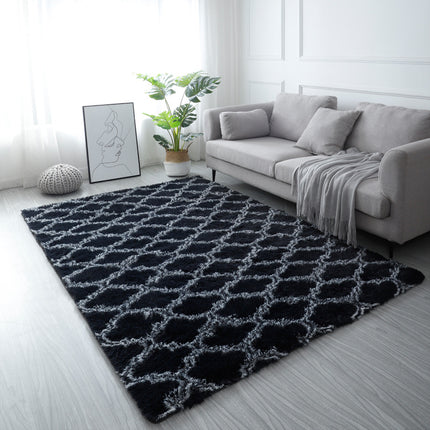 Rectangle Carpet Super Soft Shaggy Pile Kids Bedroom Area Rugs Anti-slip Geometric Rugs - Living Room Home Decoration