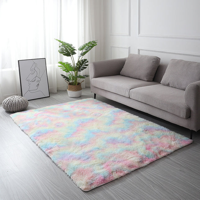 Rectangle Carpet Super Soft Shaggy Pile Kids Bedroom Area Rugs Anti-slip Geometric Rugs - Living Room Home Decoration