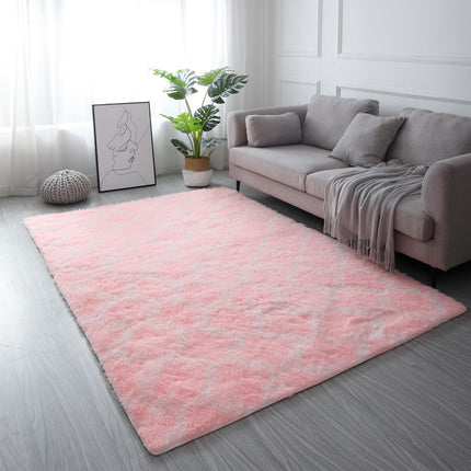 Rectangle Carpet Super Soft Shaggy Pile Kids Bedroom Area Rugs Anti-slip Geometric Rugs - Living Room Home Decoration