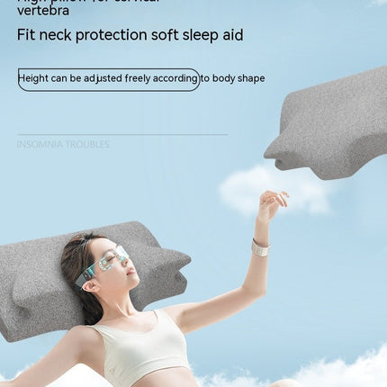 Ergonomic Memory Foam Pillow Cervical Pillow Neck Support Pillow for Sleeping for Stomach Sleepers