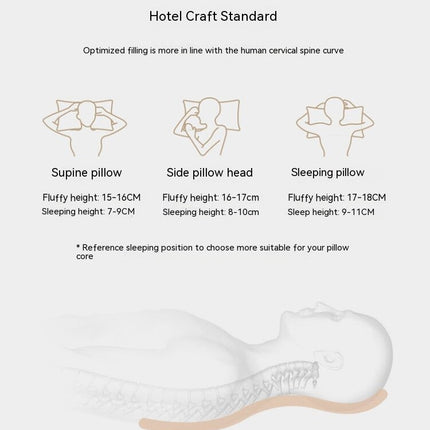 Pillows Hotel Bed Pillows Fluffy Down Pillows for Side Sleeper, Back, Stomach 1