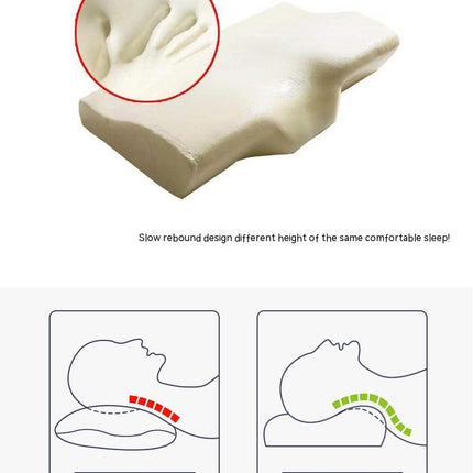 Contour Memory Foam Pillow for Sleeping Ergonomic Pillow for Side, Back and Sleepers