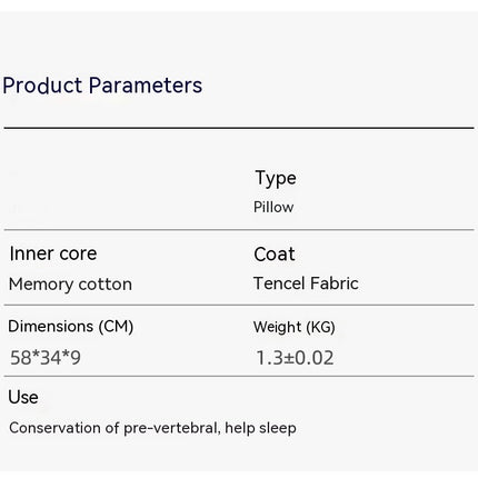 Pillow Memory Pillow Neck Pillow Cervical Pillow Ergonomic Memory Foam Pillow for Sleeping-B
