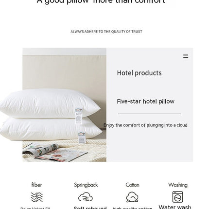 Cotton Pillows Skin Friendly Sleep Pillow Core, Adult Home Cervical Pillow Soft Pillow