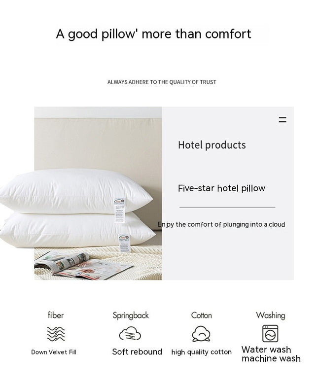 Cotton Pillows Skin Friendly Sleep Pillow Core, Adult Home Cervical Pillow Soft Pillow