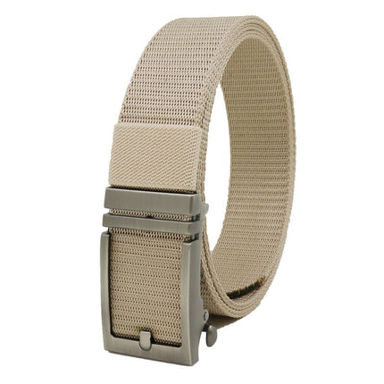 Men's Ratchet Tactical Belt,Nylon Web Work Belt with Automatic Slide Buckle
