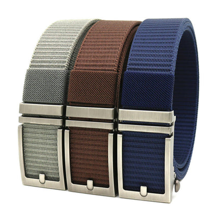 Men's Ratchet Tactical Belt,Nylon Web Work Belt with Automatic Slide Buckle