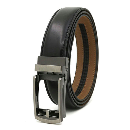 Men's Genuine Leather Ratchet Belt,  for Dress Pant Shirt Casual Golf