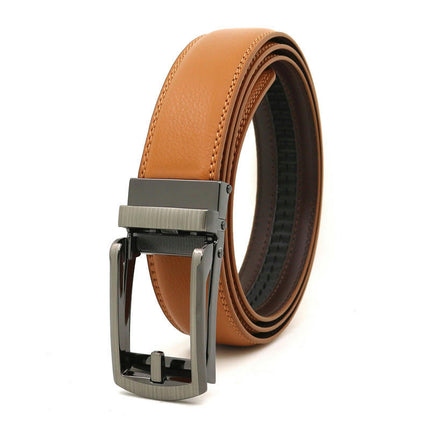 Men's Genuine Leather Ratchet Belt,  for Dress Pant Shirt Casual Golf