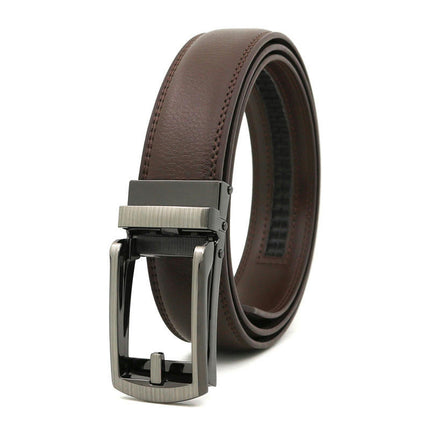 Men's Genuine Leather Ratchet Belt,  for Dress Pant Shirt Casual Golf