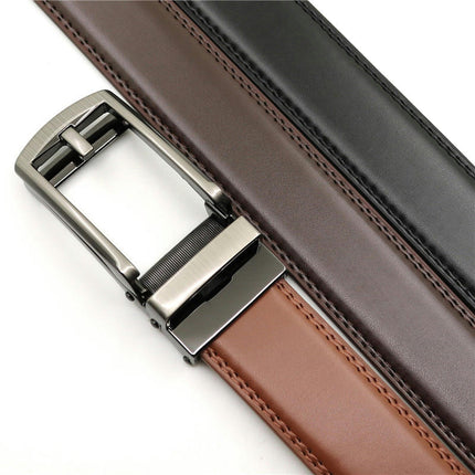 Men's Genuine Leather Ratchet Belt,  for Dress Pant Shirt Casual Golf