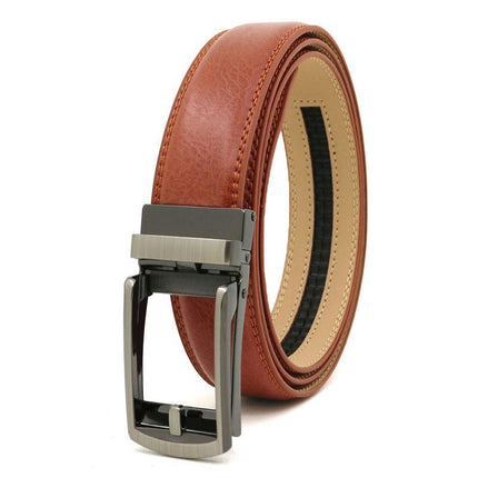 Men's Genuine Leather Ratchet Belt,  for Dress Pant Shirt Casual Golf