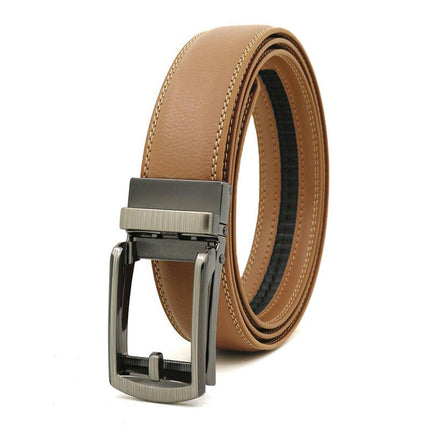 Men's Genuine Leather Ratchet Belt,  for Dress Pant Shirt Casual Golf