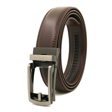 Men's Genuine Leather Ratchet Belt,  for Dress Pant Shirt Casual Golf