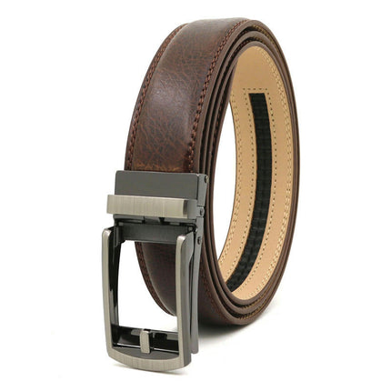 Men's Genuine Leather Ratchet Belt,  for Dress Pant Shirt Casual Golf