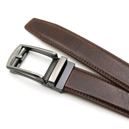 Men's Genuine Leather Ratchet Belt,  for Dress Pant Shirt Casual Golf