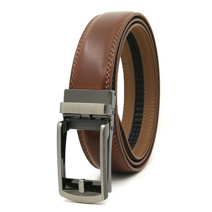 Men's Genuine Leather Ratchet Belt,  for Dress Pant Shirt Casual Golf
