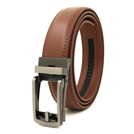 Men's Genuine Leather Ratchet Belt,  for Dress Pant Shirt Casual Golf