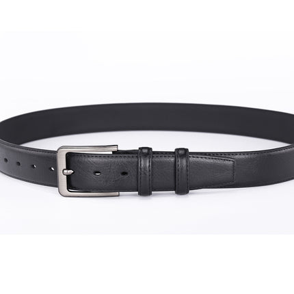 Men's Genuine Leather Dress Belt Classic Casual Belt with Single Prong Buckle