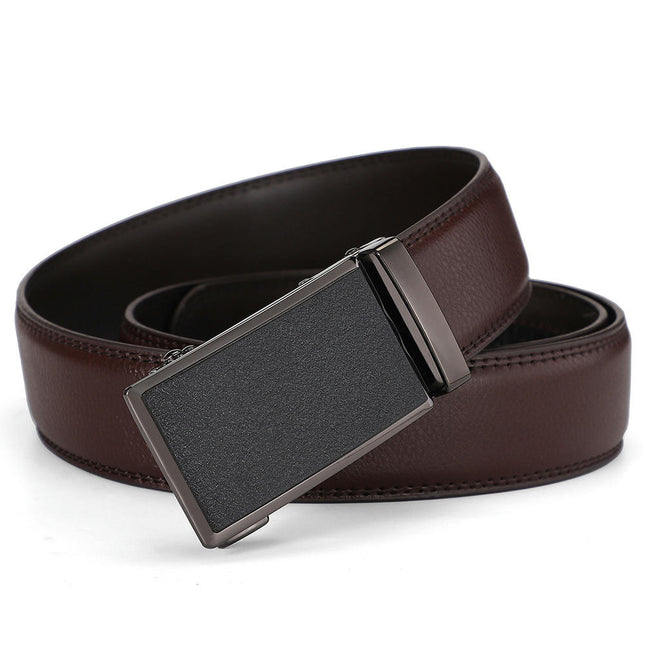 Slide Ratchet Men's Belt Genuine Leather Dress Belts for men
