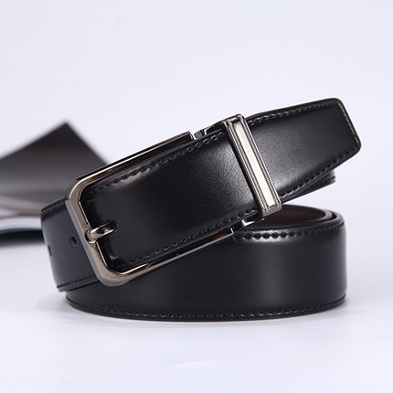 Men's Dress Belt Black Leather Belts for Jeans