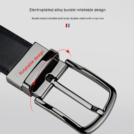 Genuine Leather Dress Belts For Men - Mens Belt For Suits With Single Prong Buckle