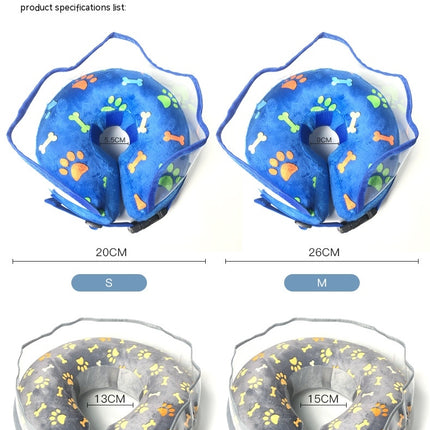 Dog Collar for After Surgery, Pet Inflatable Neck Collar Soft Protective Recovery Cone Model L