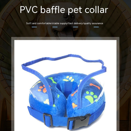 Dog Collar for After Surgery, Pet Inflatable Neck Collar Soft Protective Recovery Cone Model L