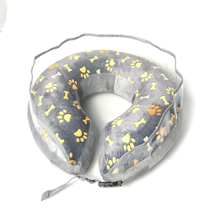 Dog Collar for After Surgery, Pet Inflatable Neck Collar Soft Protective Recovery Cone Model L