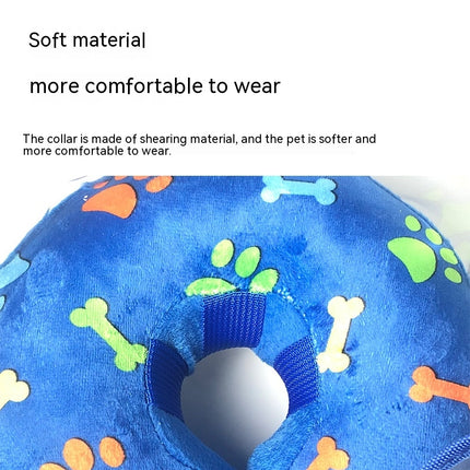 Dog Collar for After Surgery, Pet Inflatable Neck Collar Soft Protective Recovery Cone Model L