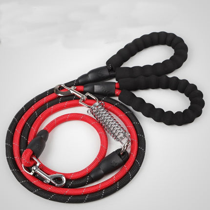 Dog Leash Reflective Pet Dog Lead Dogs Training Leashes with Shock Absorbing Spring