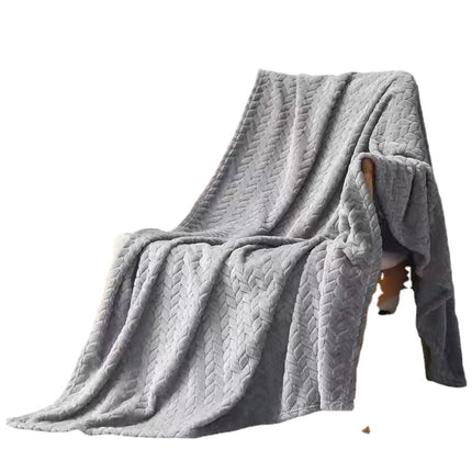 Facecloth Blanket, Fluffy Fleece Blanket, Wheat Pattern Fluffy Blanket, Solid Color Soft Blanket for Sofa Bed, Warm and Cozy Blanket