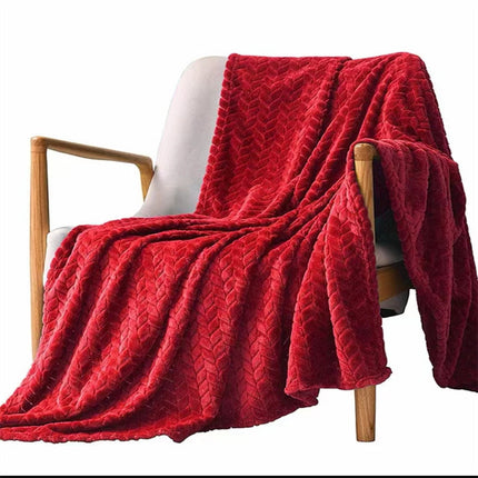 Facecloth Blanket, Fluffy Fleece Blanket, Wheat Pattern Fluffy Blanket, Solid Color Soft Blanket for Sofa Bed, Warm and Cozy Blanket