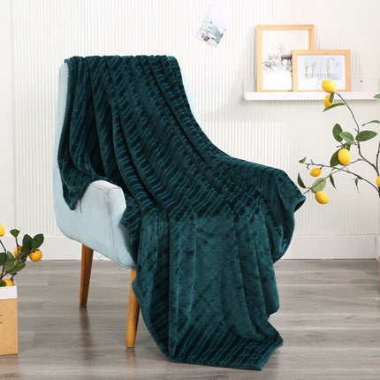Coral Velvet Blanket, Fluffy Fleece Blanket, Fluffy Blanket, Cutout Soft Blanket for Sofa Bed, Warm and Cozy Blanket-A