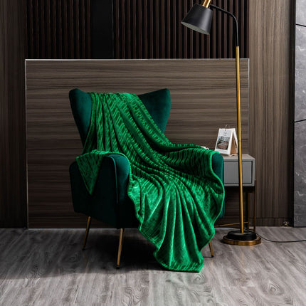 Coral Velvet Blanket, Fluffy Fleece Blanket, Fluffy Blanket, Cutout Soft Blanket for Sofa Bed, Warm and Cozy Blanket-A