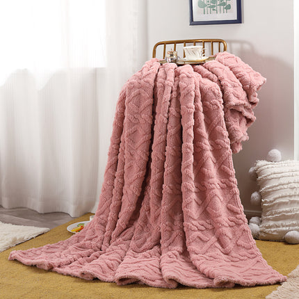 Taffeta blanket, plush fleece blanket, three-dimensional embossed fleece soft blanket, fluffy blanket, for sofa bed, warm and cozy bed blanket