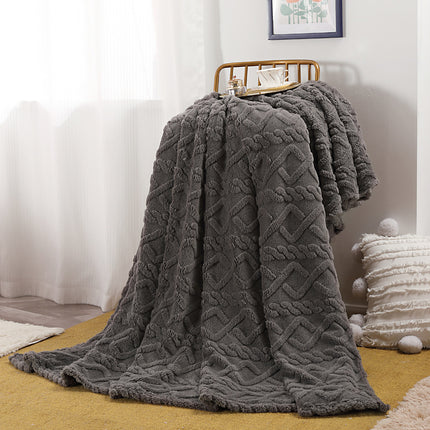 Taffeta blanket, plush fleece blanket, three-dimensional embossed fleece soft blanket, fluffy blanket, for sofa bed, warm and cozy bed blanket