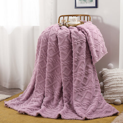 Taffeta blanket, plush fleece blanket, three-dimensional embossed fleece soft blanket, fluffy blanket, for sofa bed, warm and cozy bed blanket