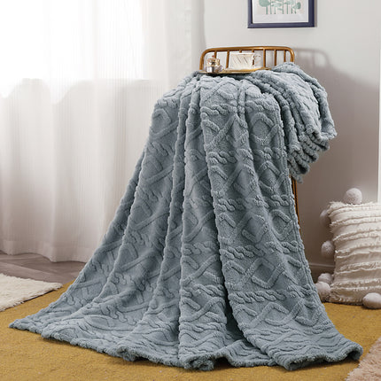 Taffeta blanket, plush fleece blanket, three-dimensional embossed fleece soft blanket, fluffy blanket, for sofa bed, warm and cozy bed blanket
