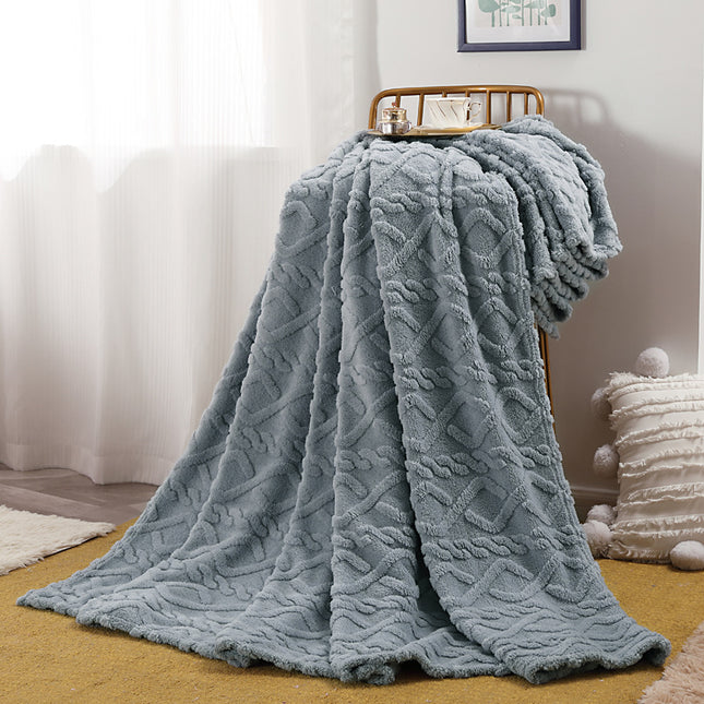 Taffeta blanket, plush fleece blanket, three-dimensional embossed fleece soft blanket, fluffy blanket, for sofa bed, warm and cozy bed blanket