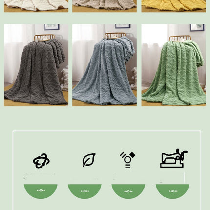 Taffeta blanket, plush fleece blanket, three-dimensional embossed fleece soft blanket, fluffy blanket, for sofa bed, warm and cozy bed blanket