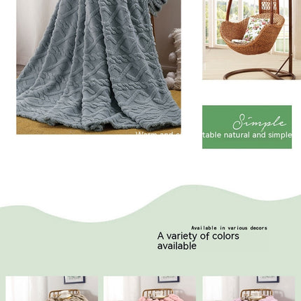 Taffeta blanket, plush fleece blanket, three-dimensional embossed fleece soft blanket, fluffy blanket, for sofa bed, warm and cozy bed blanket