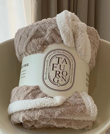 Cake cashmere blanket, plush fleece blanket, plush soft blanket, fluffy blanket,, for sofa bed, warm and cozy winter thick bed blanket