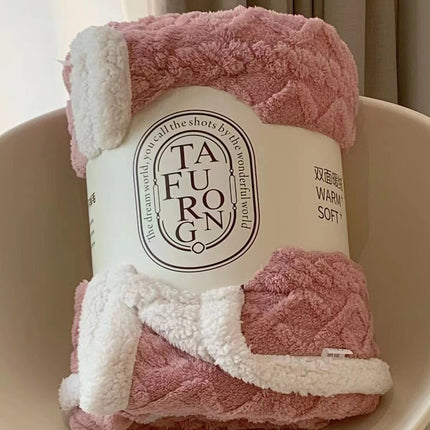 Cake cashmere blanket, plush fleece blanket, plush soft blanket, fluffy blanket,, for sofa bed, warm and cozy winter thick bed blanket