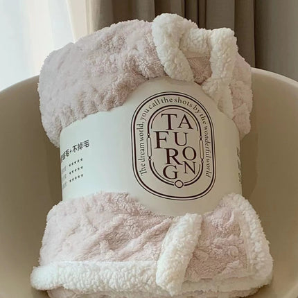 Cake cashmere blanket, plush fleece blanket, plush soft blanket, fluffy blanket,, for sofa bed, warm and cozy winter thick bed blanket