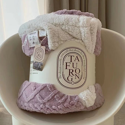 Cake cashmere blanket, plush fleece blanket, plush soft blanket, fluffy blanket,, for sofa bed, warm and cozy winter thick bed blanket