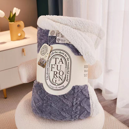 Cake cashmere blanket, plush fleece blanket, plush soft blanket, fluffy blanket,, for sofa bed, warm and cozy winter thick bed blanket
