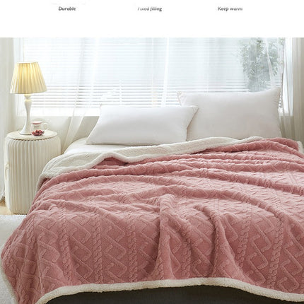 Cake cashmere blanket, plush fleece blanket, plush soft blanket, fluffy blanket,, for sofa bed, warm and cozy winter thick bed blanket